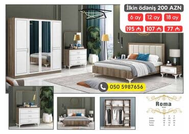avanqart mebeller: 2 təknəfərlik çarpayı, Dolab, Termo, 2 tumba, Azərbaycan, Yeni — 7