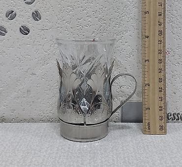 alize puffy qiyməti: Armudu stəkanlar, rəng - Gümüşü, 6 ədədli dəst, SSRİ — 10