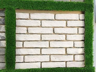 blok kerpic: Ağ dekorativ kərpic panellər - Material: yüngül, möhkəm dekorativ — 1