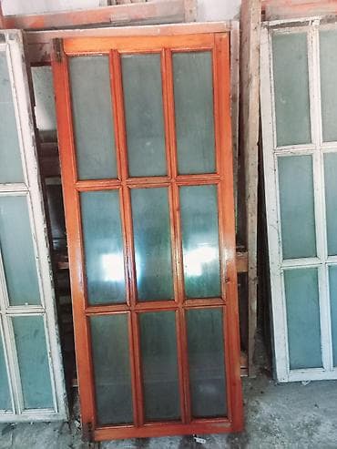 qapi olculeri: İşlənmiş İkili Taxta pəncərə, Еni: 50 sm, Uzunluğu: 145 sm — 4