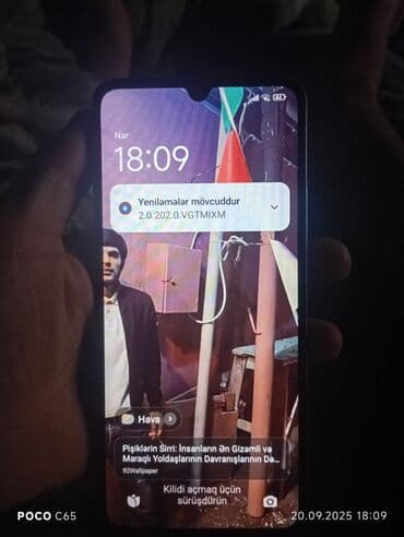 Poco C65, 128 GB, rəng - Boz, Barmaq izi