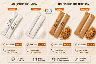 Bizneslər üçün brend loqolu və loqosuz qablaşdırma/horeca məhsulları