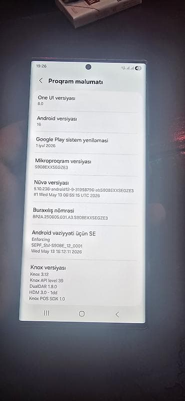 samsung netbook: Samsung Galaxy S22 Ultra, 256 GB, rəng - Bənövşəyi, Barmaq izi — 7