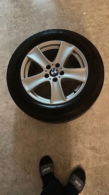 4 bolt diskilər: X5 disk təkər BMW orijinal yüngül lehimli disklər və təkər dəsti - — 1