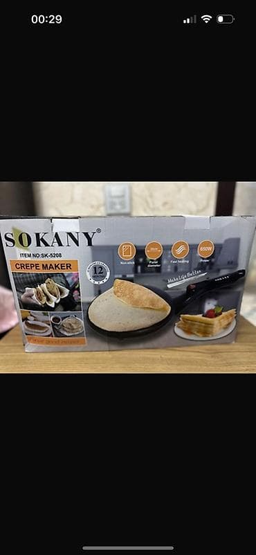 SOKANY SK-5208 krepbişirən - Güc: 650 W – sürətli qızdırma ilə
