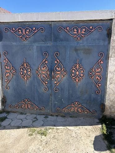 qar kuresi: Dəmir Həyət darvazası, Yana açılan, Mexaniki, rəng - Mavi — 2