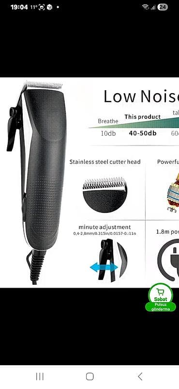 saç fen: Saç kəsim dəsti – şəbəkə ilə işləyən maşın Xüsusiyyətlər: - — 2