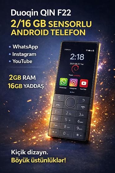 telfon alisi: Duoqin QIN F22 – kamerasız, sensor ekranlı Android telefon - RAM: 2 — 1
