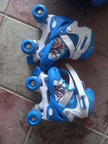 təkərli çantalar: Uşaq dördtəkərli konki dəsti - Rəng: mavi-ağ - Növ: klassik — 1