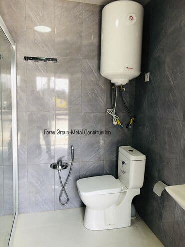 asma tavan modelleri hamam: Daşınabilen Evler🤗🏠 Ev 48 m2 1 stüdyo otaq,2 yataq otagı ve hamam — 12