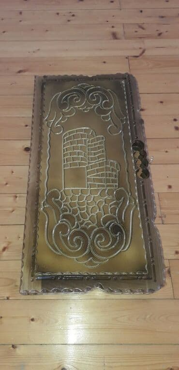 Maskalar, eynəklər: Əl işı taxta tavla dəsti - Material: bərk ağacdan oyma üsulu ilə — 5