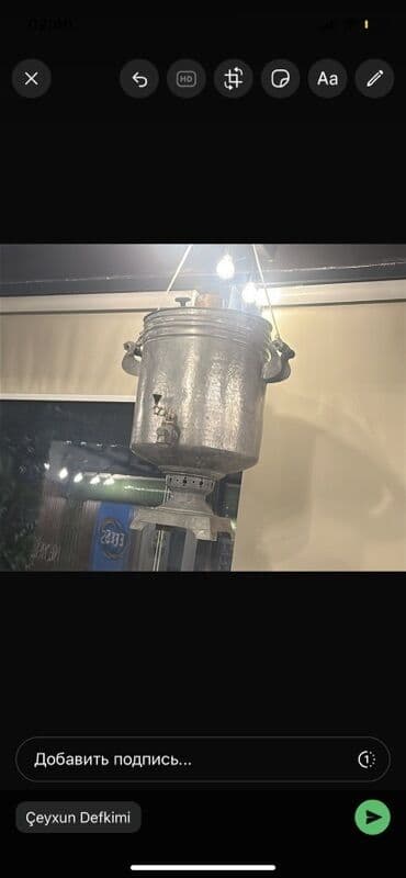 simavar: Tam yeni Antik samovar – köhnə tip “qazançalı” model - Material — 1