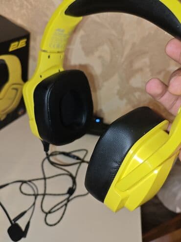 bluetooth klaviatura android: 2E HG340 oyun qulaqlığı - Rəng: parlaq sarı-qara - 50 mm sürücülər – — 5