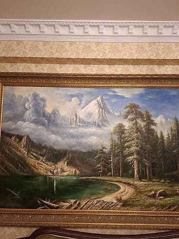 rəngləmək ucun şəkillər: Yağlı boya tablo – Böyük ölçülü mənzərə kompozisiyası - Süjet: dağlıq — 2