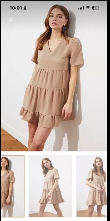 Kişi ayaqqabıları: Bej rəngli qadın qısa don- 20 AZN — 1