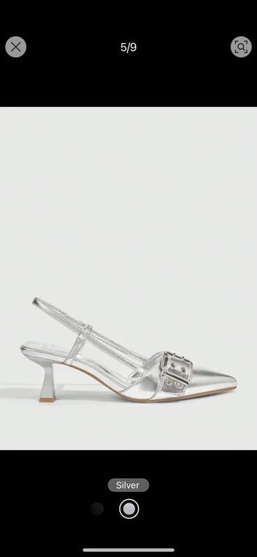 женские туфли с ремешком: Туфли, Размер: 36, цвет - Серый, Новый — 2