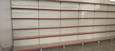 Mağaza üçün metal divar rəf sistemi - Modul konstruksiya: bölmələrdən