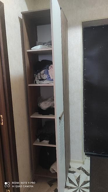 qapi taxda: Dar koridor üçün hündür saxlama dolabı - Material: laminat/LDSP (ağ — 1