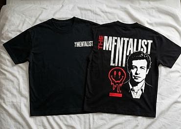 Futbolkalar: “The Mentalist” mövzusunda qara T‑şört - Rəng: qara - Ön hissə: sol — 1