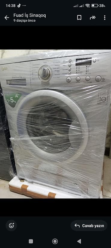 Paltaryuyan maşın LG, 5 kq, Avtomat, Qurutmasız