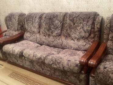 ТВ стенды: Mebel dəsti – 3 nəfərlik divan + 2 ədəd kreslo Qoz aqacındandı - — 3
