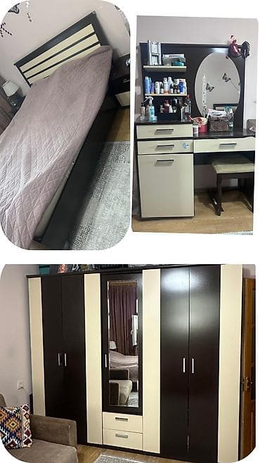 taxt dəsti 50 m: Yataq otağı dəsti – qəhvəyi/krem rəng kombinasiyası Komplekt: - — 1