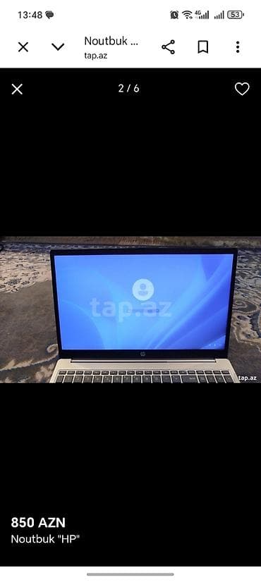 TV və video: HP noutbuk - Gümüşü rəngdə, nazik çərçivəli ekranlı korpus - — 1