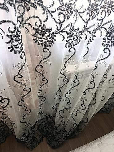 rcd perde: Yeni, Tül, rəng - Ağ — 3