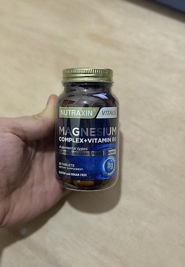 gumus 60: Nutraxin Vitals Magnesium Complex + Vitamin B6 – qida əlavəsi — 2