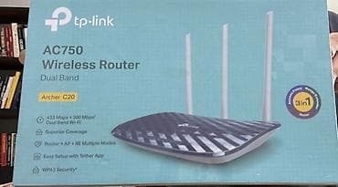 samsung tab e: TP-Link Archer C20 AC750 Wireless Router - Dual Band Wi‑Fi: 2.4 GHz — 1