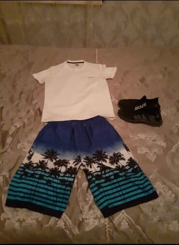 Мужской спортивный костюм, Nike, L, цвет - Белый — 1