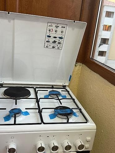 mikrodalgali soba: Qaz + elektrik sobası olan 4 gözlü plitə - Üst hissə: 3 qaz ocağı + 1 — 3