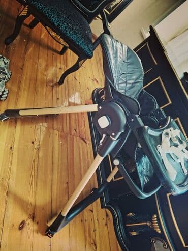 столик для автокресла: Uşaq yemək stulu – Kidilo - Rəng: qara oturacaq və masa, bej rəngdə — 5