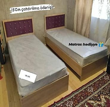 tek kravat islenmis: Yeni, Təknəfərlik çarpayı, Bazasız, Matras ilə, Siyirməsiz, Azərbaycan — 1