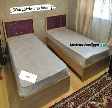 carpayilar divanlar: Yeni, Təknəfərlik çarpayı, Bazasız, Matras ilə, Siyirməsiz, Azərbaycan — 4