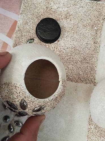 Dekorativ şam qabları dəsti - 2 fərqli konseptdə dekor dəst: 1) — 3