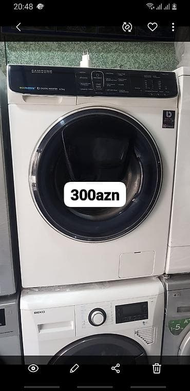 Paltaryuyan maşın Samsung, 6 kq, Avtomat, Qurutmasız, Kredit yoxdur