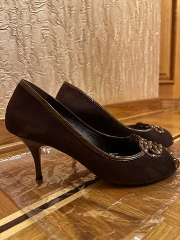 nabuk sapaskiler: Tuflilər, Ölçü: 37, rəng - Qəhvəyi, Yeni — 5