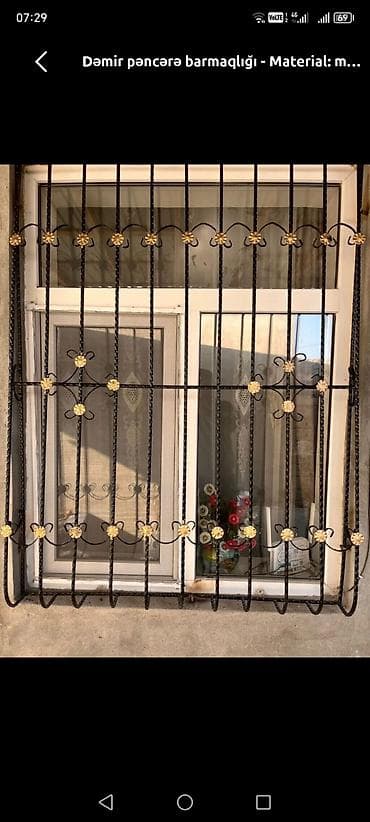 ev ucun nerdivan: Məhsul: Dəmir pəncərə barmaqlığı və metal qapılar - Dəmir pəncərə — 1