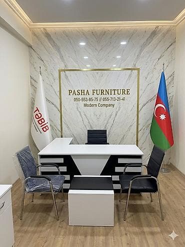 Офисные столы: ✅Stokda: 6 ədəd var ✅Yenidir! qiymət real öz qiymətidir! — 1