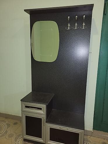 2 qapılı, Güzgülü, Qəhvəyi, Digər material, Açılan, Düz dolab
