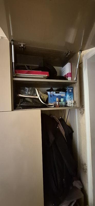 2 qapılı, Güzgülü, Bej, Digər material, Açılan, Düz dolab — 2