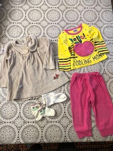 Dəst 5m Uşaq geyim dəsti Tərkib: - Bej rəngli, uzunqollu, yumşaq