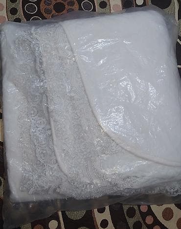 katyol satilir: Yataq üçün İşlənmiş Xovlu rəng - Ağ Yataq örtüyü — 10