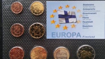 1 manat nece rubl: Комплект из 8 монет Финляндии Euro Set Europa Finlandiya 2005-ci il — 1