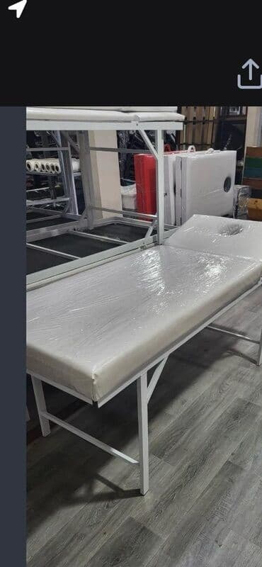 yastıq üzü: Masaj/Pedikiur üçün masa - Rəng: ağ - Çərçivə: möhkəm metal — 1