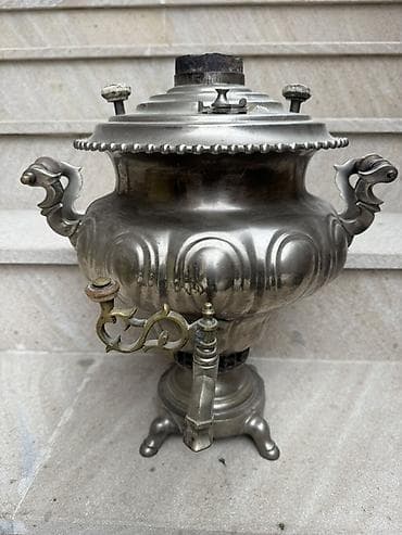 Şlanqlar: Klassik mis samovar 200 ildən çoxdur yaşı - Material: Mis,işlənməyib — 1
