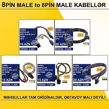 38 pin: 4/6/8/12/24pin/Molex/SATA Kabellər MƏHSULLAR TAM ORİGİNALDIR, OBTAVOY — 5