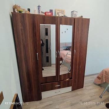 ucuz kravatlar: İşlənmiş, 4 qapılı, Siyirməli, Qəhvəyi, Digər material, Açılan, Düz dolab — 1