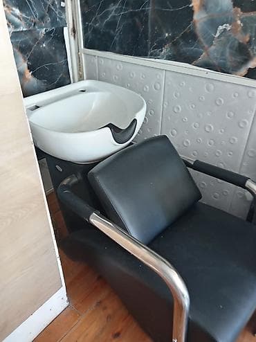 Gözəllik/berber salonu üçün dəst - Saç yuma bölməsi: keramik lavabo